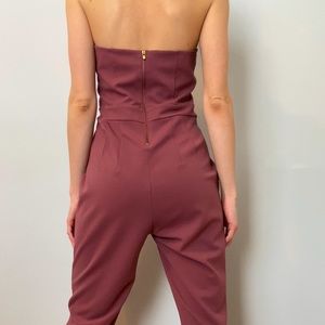 Strapless sweetheart jumpsuit